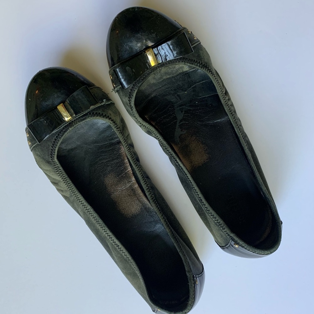 Cole Haan Nike Air black ballet bow flat
